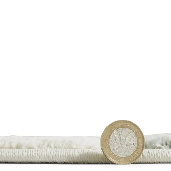 Striped Area Rug Hand-Carved - Green