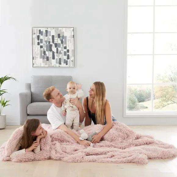 Supersize Throw Blanket - Blush, Faux Fur image