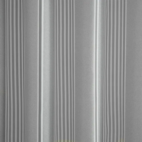 Textured Stripe Shower Curtain - Silver, Fabric