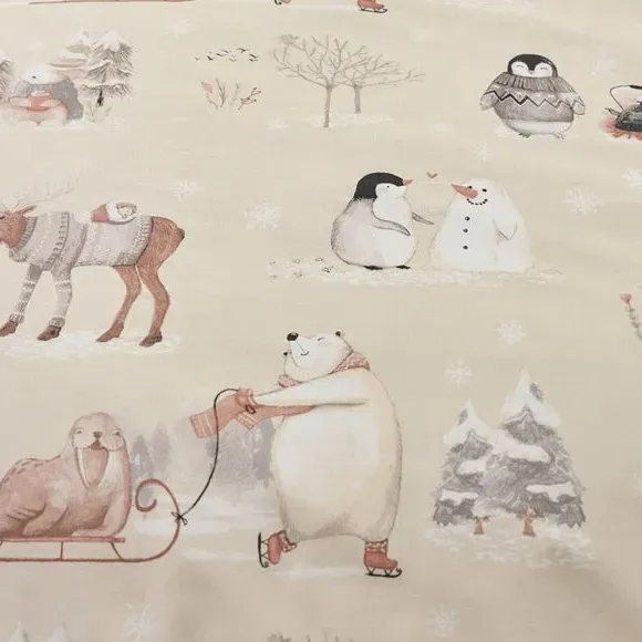 Winter Friends Sherpa Duvet Set - Natural