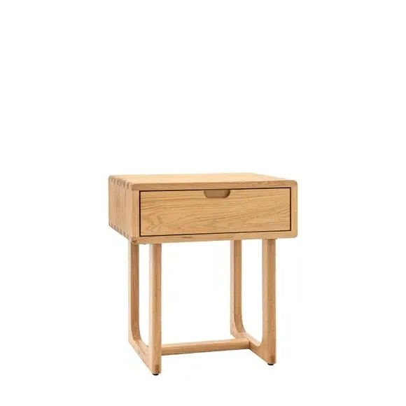 1 Drawer Bedside Table - Natural, Solid Oak