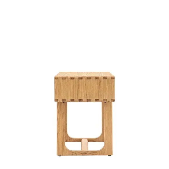 1 Drawer Bedside Table - Natural, Solid Oak