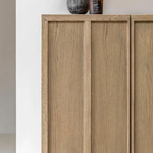 2-Door Cocktail Cabinet - Grey, Oak Veneer