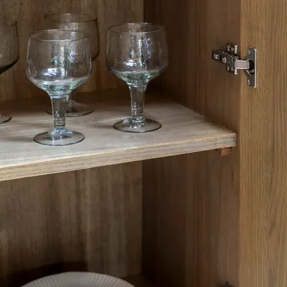 2-Door Cocktail Cabinet - Grey, Oak Veneer