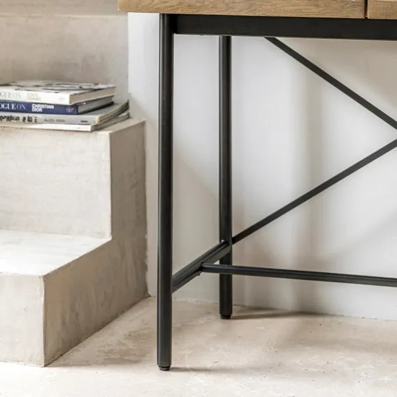 2-Door Cocktail Cabinet - Grey, Oak Veneer