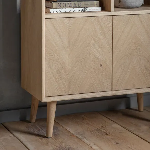 2-Door Cocktail Cabinet - Natural, Oak
