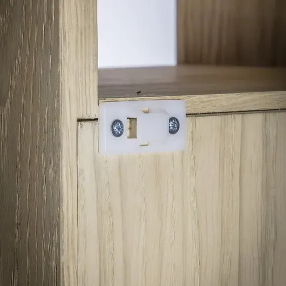 2-Door Cocktail Cabinet - Natural, Oak
