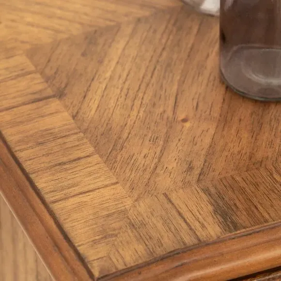 2-Door Sideboard with Drawer - Natural, Mindi Wood