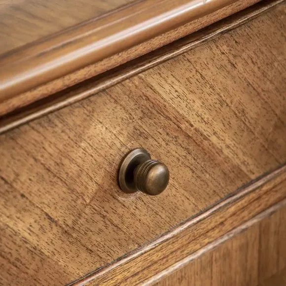 2-Door Sideboard with Drawer - Natural, Mindi Wood