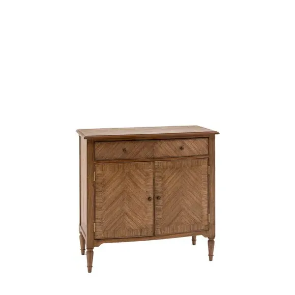 2-Door Sideboard with Drawer - Natural, Mindi Wood
