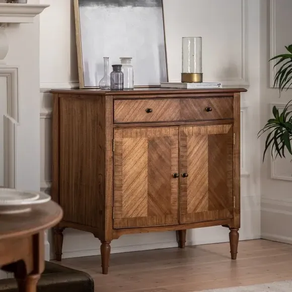 2-Door Sideboard with Drawer - Natural, Mindi Wood image