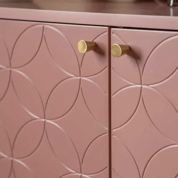 2-Door Sideboard with Storage - Pink, Oak