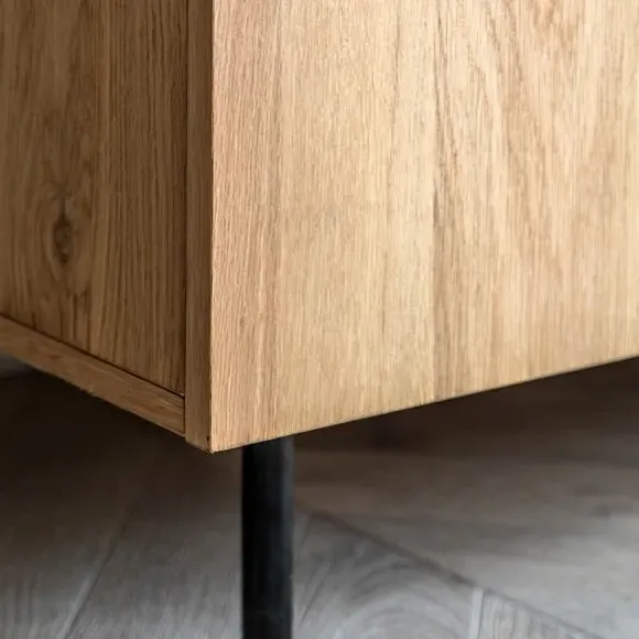 2-Door Wardrobe with Shelf & Rail - Natural, Wood