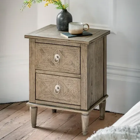 2-Drawer Bedside Table - Natural, Mindy Ash image