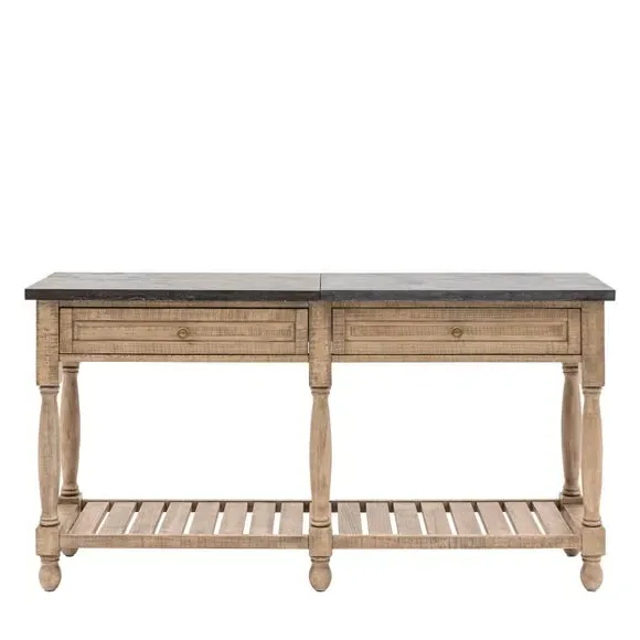 2 Drawer Console Table - Natural, Pine