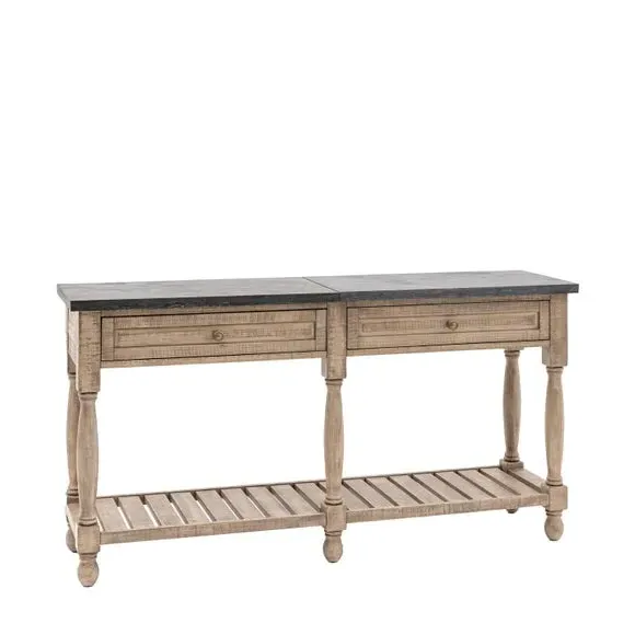 2 Drawer Console Table - Natural, Pine