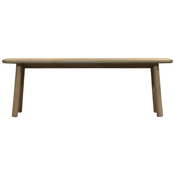 2-Seater Dining Bench - Oak, Solid Wood