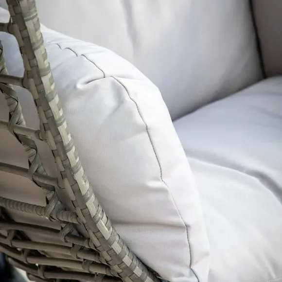 2-Seater Hanging Chair - Grey, Rattan