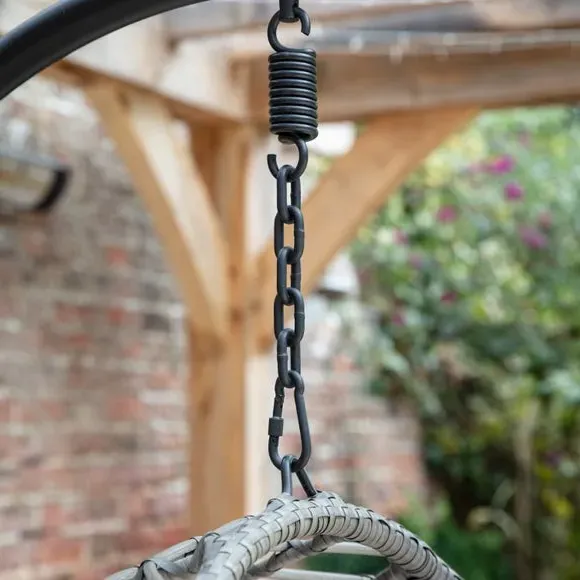 2-Seater Hanging Chair - Grey, Rattan