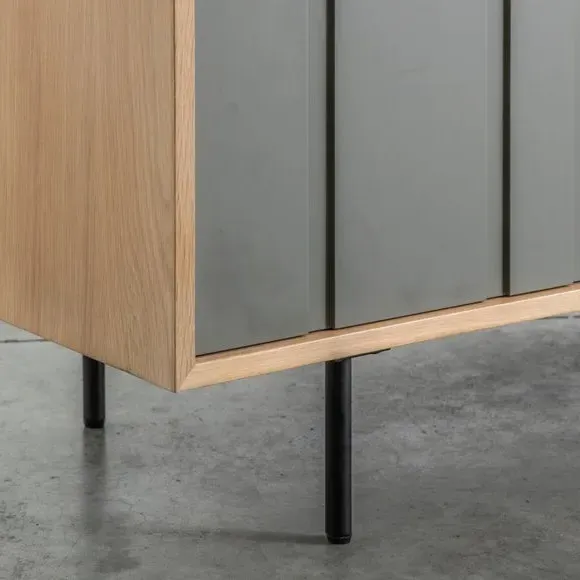 3-Door Sideboard with Storage - Natural, Oak
