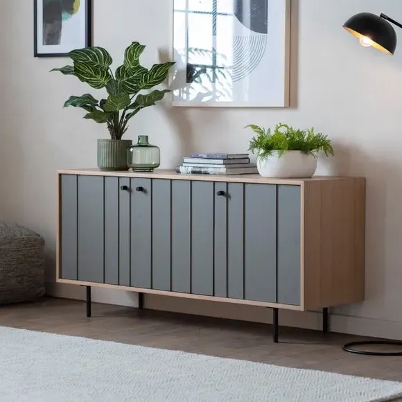3-Door Sideboard with Storage - Natural, Oak image