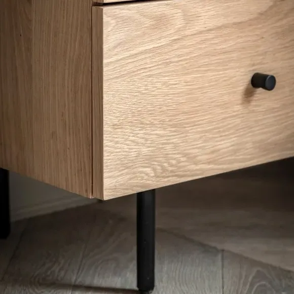 3-Drawer Chest - Natural, Oak Veneer