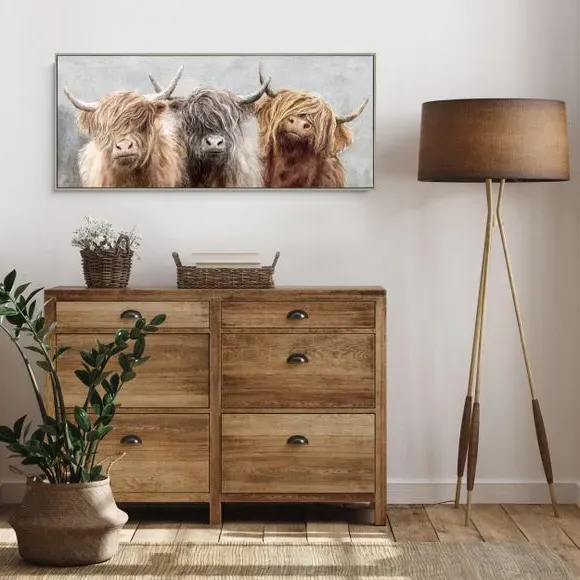 3-Piece Framed Canvas Set - Brown, Canvas image