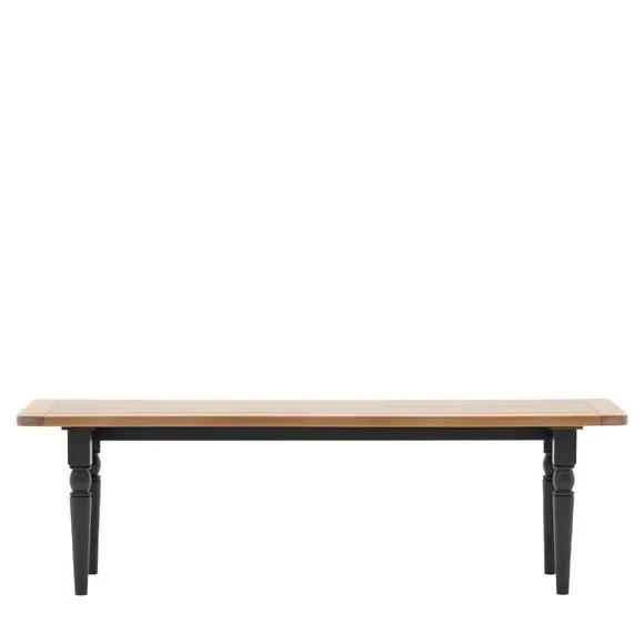 3-Seater Dining Bench - Charcoal, Oak
