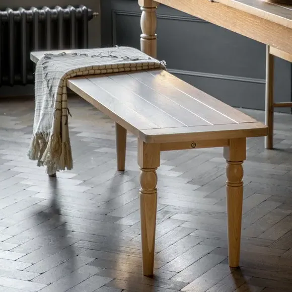 3-Seater Dining Bench - Natural, Oak
