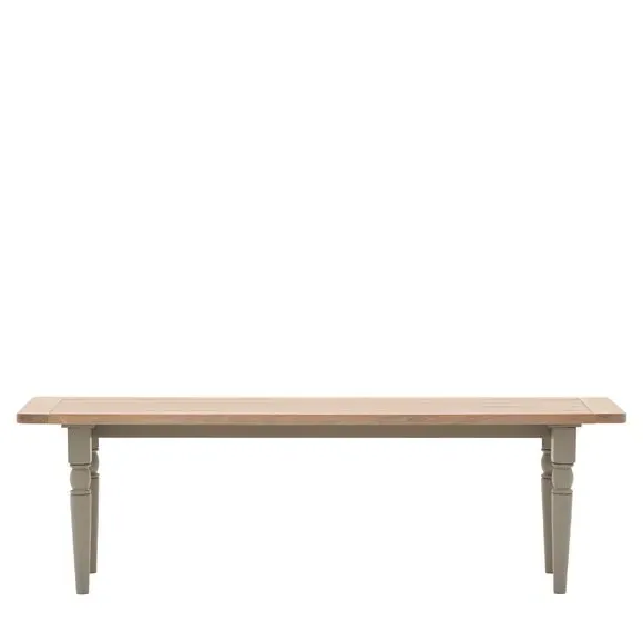 3-Seater Dining Bench - Taupe, Oak