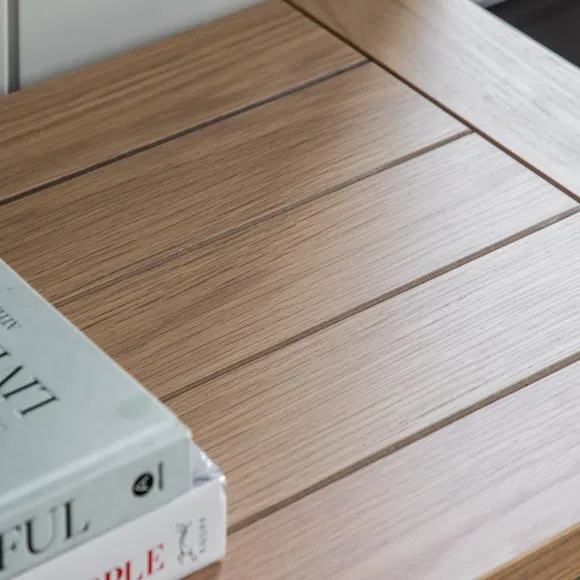 3-Seater Trestle Dining Bench - Taupe, Oak