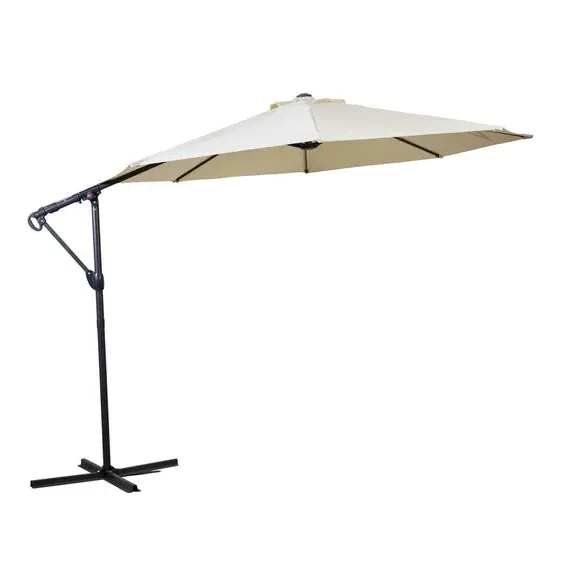 3m Cantilever Parasol with Tilt - Cream, Aluminium