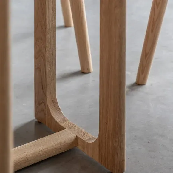 4-6 Seater Folding Dining Table - Light Wood, Oak