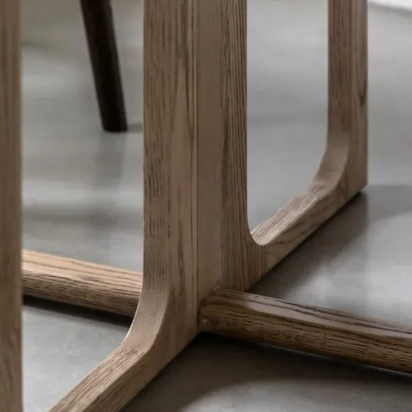 4-6 Seater Folding Dining Table - Smoked, Oak