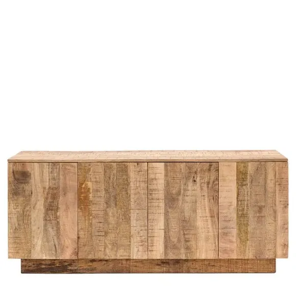 4-Door Sideboard with Storage - Natural, Mango Wood