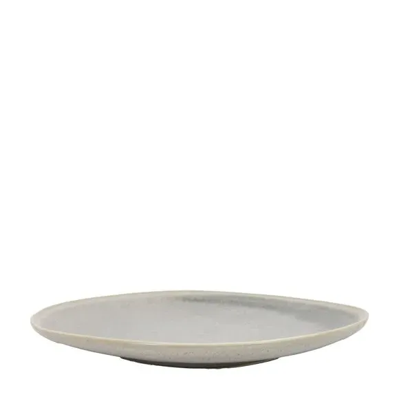 4-Pack Dinner Plates Pebble Glaze - Grey, Ceramic