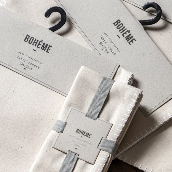 4-Pack Linen Effect Placemats - Cream