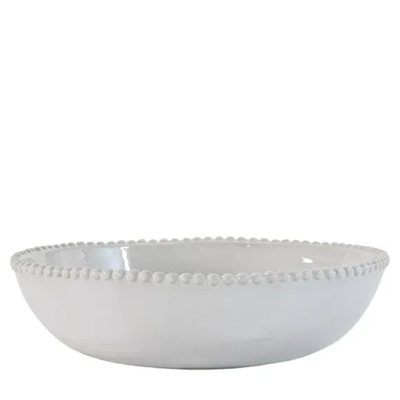 4-Pack Pasta Bowls with Beaded Rim - White image