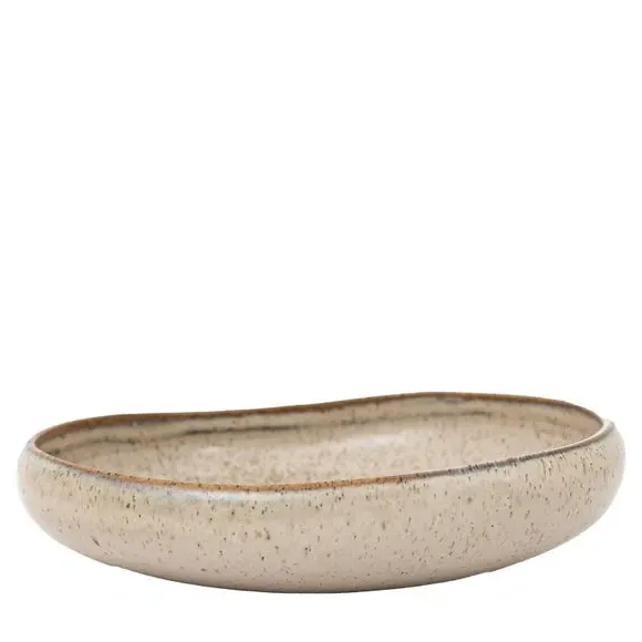 4-Pack Pasta Bowls with Speckle Glaze - Oatmeal