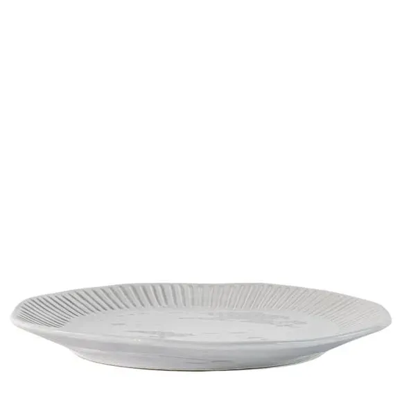 4-Pack Ridged Dinner Plates - White, Porcelain image