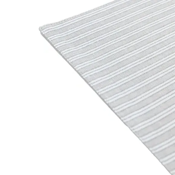 4-Pack Woven Striped Placemats - Grey