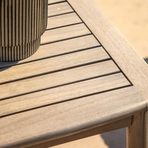 4-Piece Lounge Set with Rope Backs - Grey, Acacia