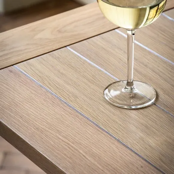 4-Seater Rectangular Dining Table - Taupe, Oak