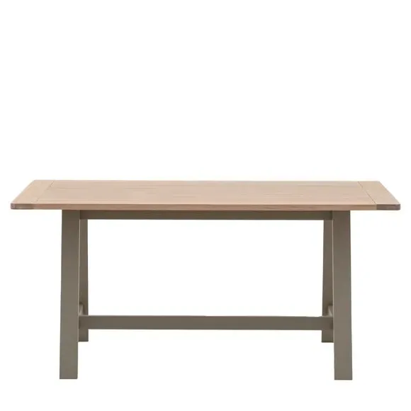 4-Seater Rectangular Dining Table - Taupe, Oak