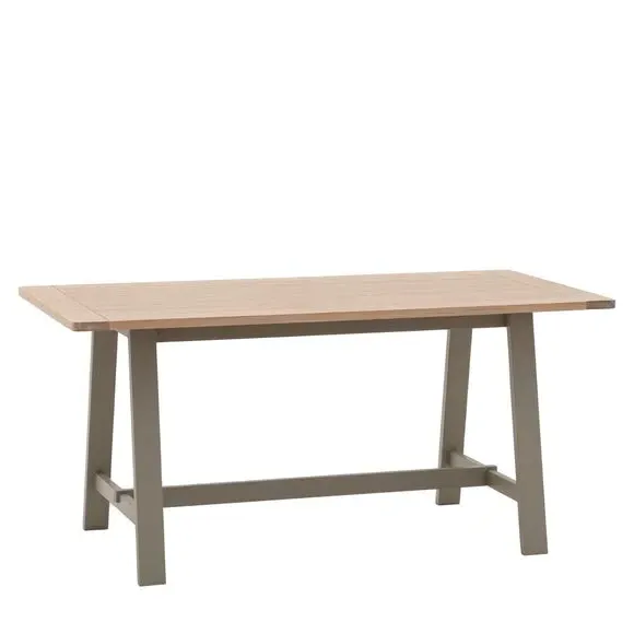4-Seater Rectangular Dining Table - Taupe, Oak