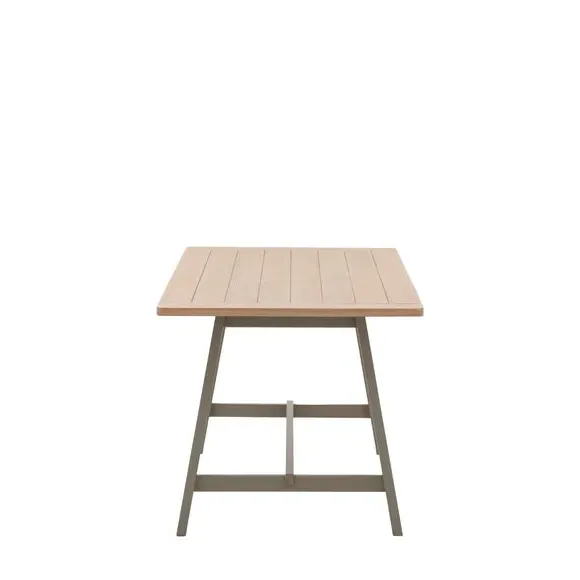 4-Seater Rectangular Dining Table - Taupe, Oak