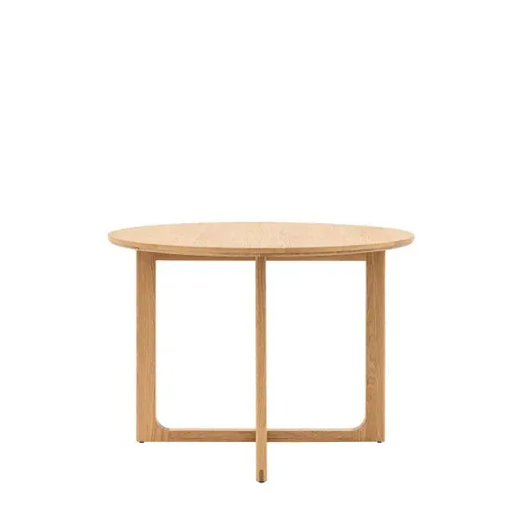 4-Seater Round Dining Table - Light Wood, Oak
