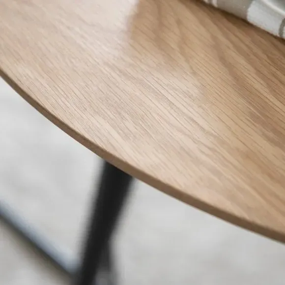 4-Seater Round Dining Table - Natural, Oak