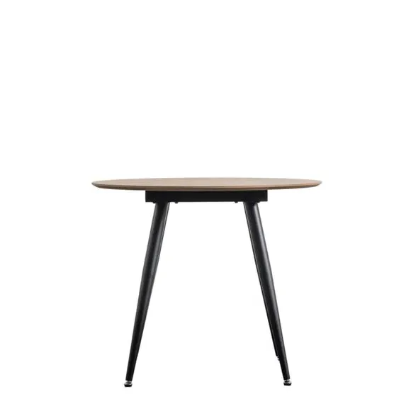 4-Seater Round Dining Table - Natural, Oak