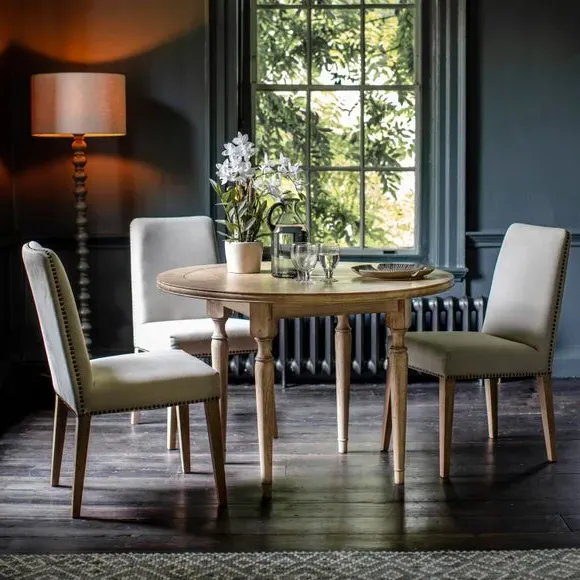 4-Seater Round Dining Table - Natural, Oak image